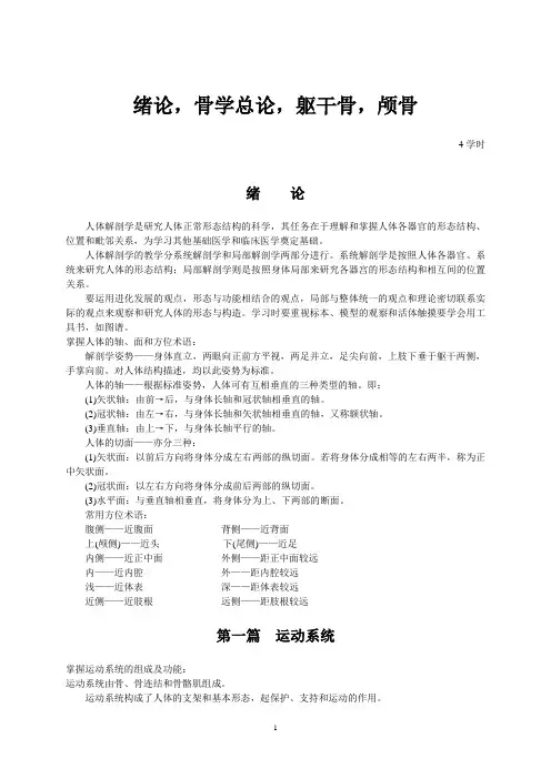 系统解剖学讲义
