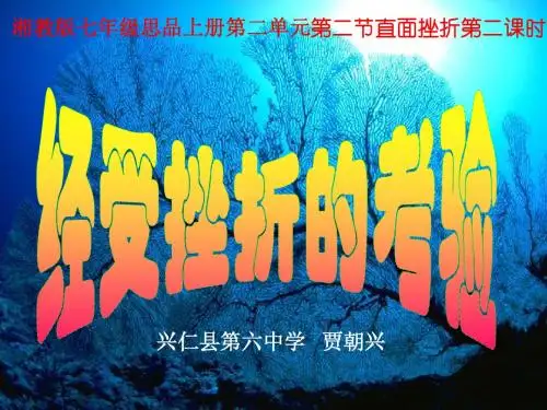 2.22经受挫折的考验ppt