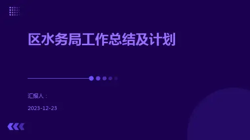 区水务局工作总结及计划