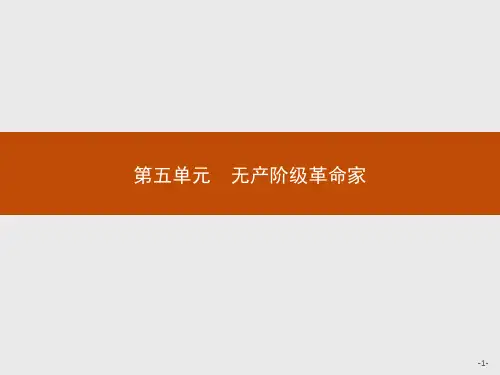 2019-2020学年高中历史人教版选修4课件：第五单元 第1课 科学社会主义的奠基人马克思 