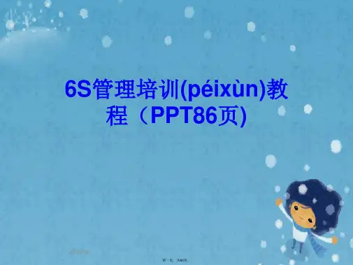 6S管理培训教程(PPT86页)