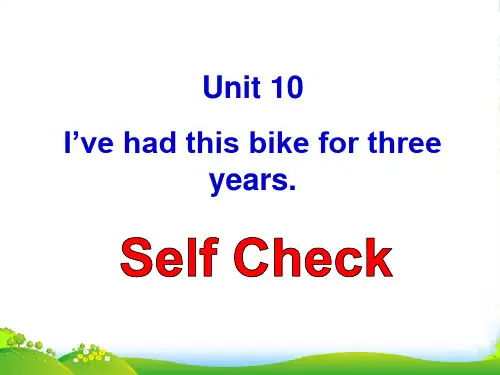 人教版八年级英语下册Unit 10Self Check 优质课件