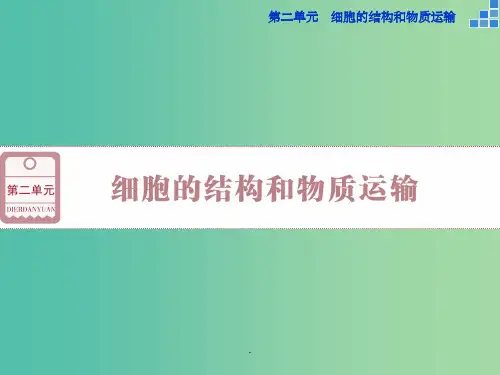 高考生物一轮复习 第二单元 第5讲 细胞膜 系统的边界