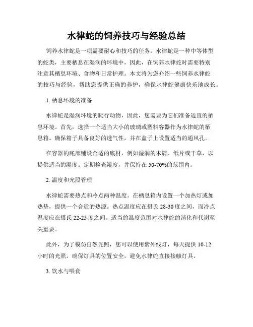 水律蛇的饲养技巧与经验总结