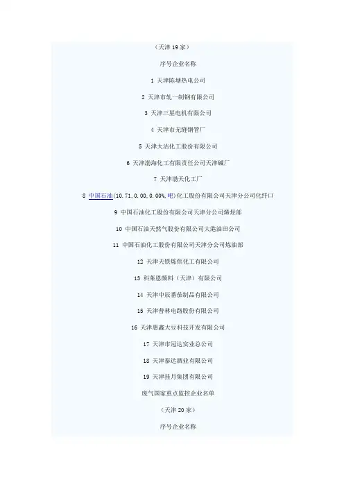 天津19家