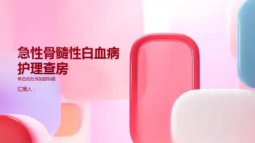 急性骨髓性白血病护理查房PPT