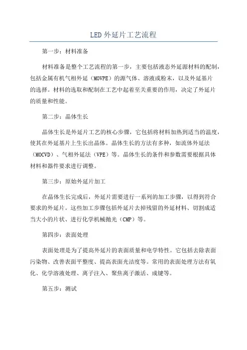 LED外延片工艺流程