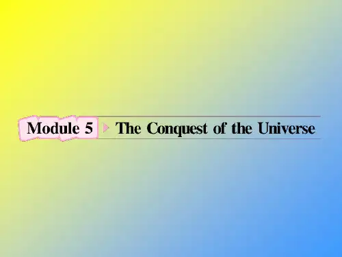 高中英语外研版选修八 Module5 The Conquest of the Universe课件 (42张)