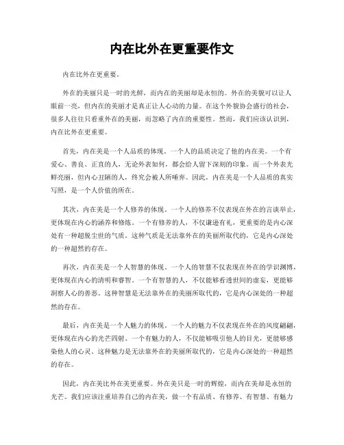 内在比外在更重要作文