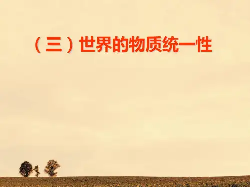 马克思主义基本原理1.2世界的物质统一性