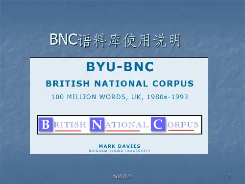 BNC语料库使用说明ppt课件