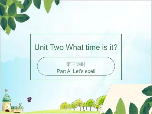 PEP 英语 四年级下 Unit 2(第三课时)PPT-完美版