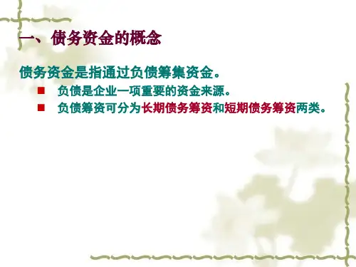 债务资金的筹集方式课件