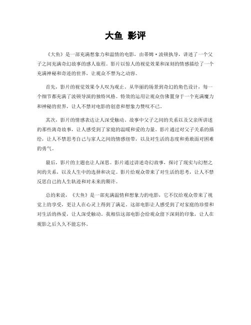 大鱼 影评