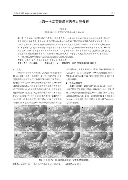 上海一次切变线暴雨天气过程分析