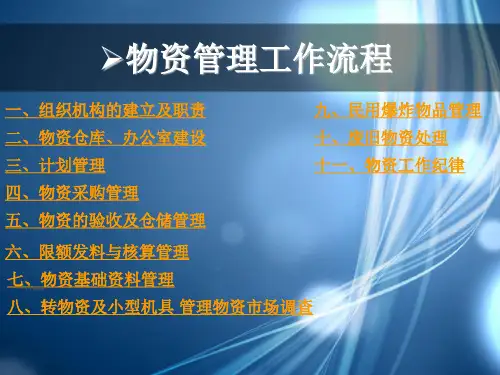 物资管理工作流程