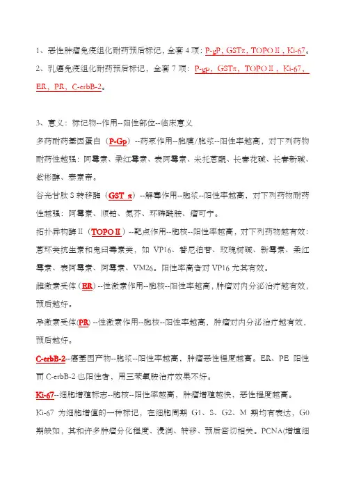 免疫组化的在病理中的临床意义