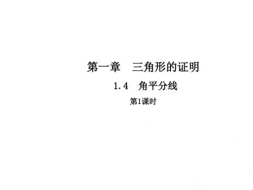 八年级数学下册1.4角平分线(第1课时)课件(新版)北师大版