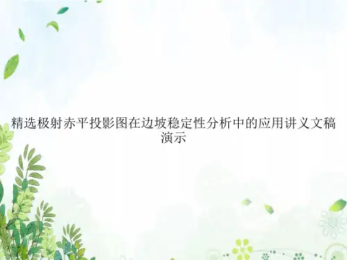 精选极射赤平投影图在边坡稳定性分析中的应用讲义文稿演示