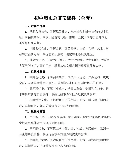 初中历史总复习课件(全套)