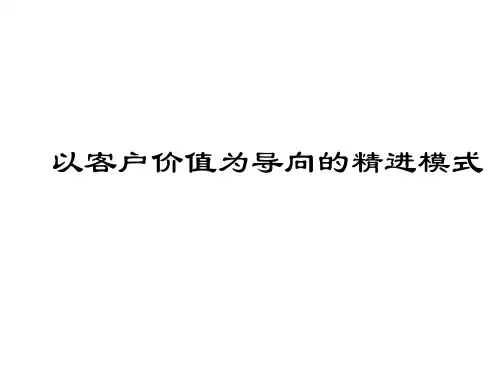 (最新)客户价值创造法则讲义课件