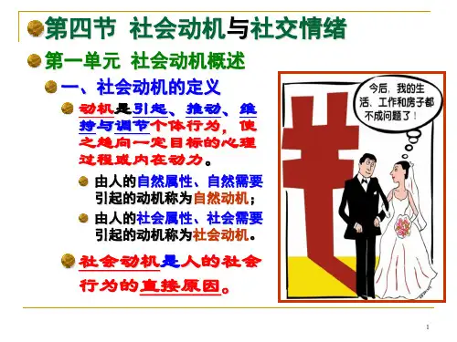 04节社会心理学 社会动机与社交情绪