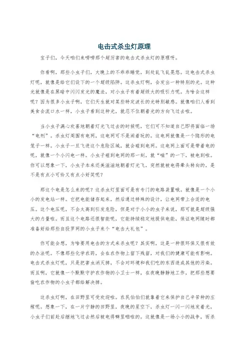 电击式杀虫灯原理