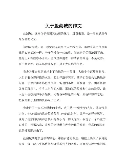 关于盐湖城的作文