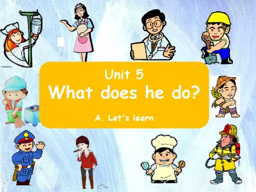 六年级英语上册课件-Unit 5 What does he do-A. Let's learn人教PEP版(共22张PPT)