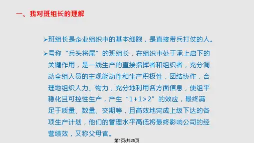 如何做好一名合格的班组长PPT课件