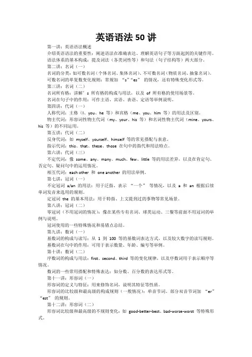 英语语法50讲
