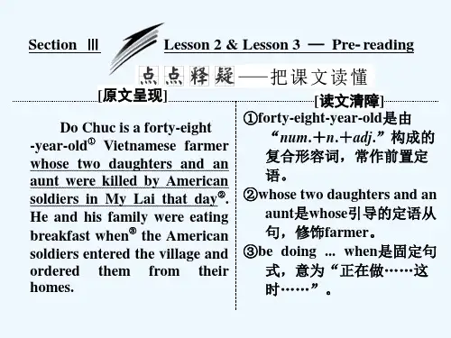 2018-2019学年高中英语北师大版版选修8课件：Unit 23 Section Ⅲ Lesson 2 & Lesson 3 — Pre-reading