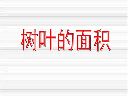数学三年级下册第一单元《树叶的面积》课件