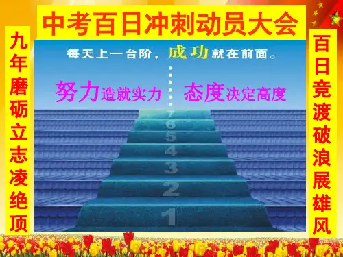 中考动员大会主题班会课件PPT