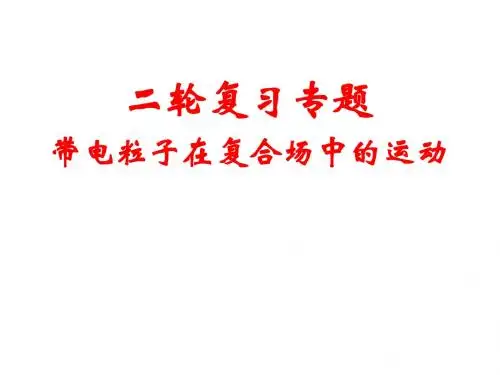 2014届高三二轮专题 带电粒子在复合场中的运动
