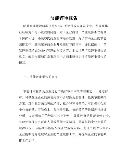 节能评审报告