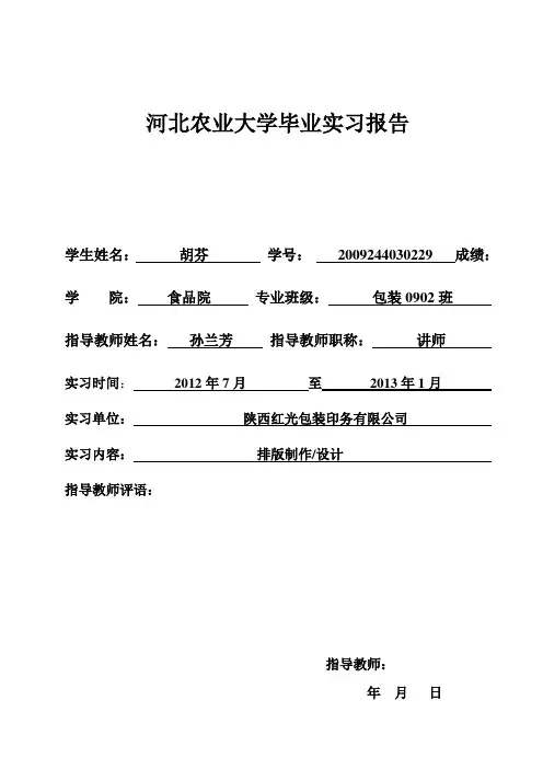 顶岗实习报告