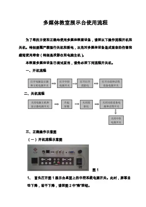 多媒体教室展示台使用手册