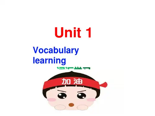 Unit1词汇学习课件-高中英语人教版_1