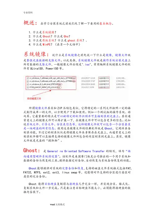 原版系统与ghost系统区别