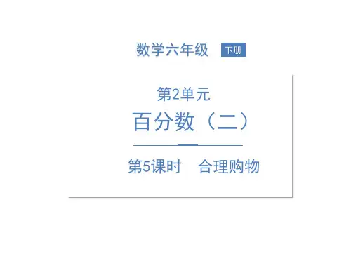 六年级下册数学课件-2 百分数(二)第5课时 合理购物 人教版 (共9张PPT)