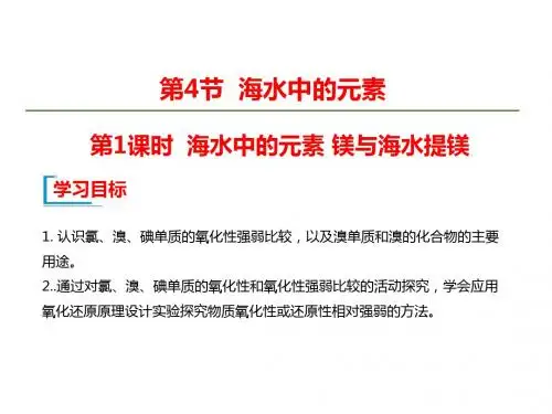 鲁科版高中化学必修1教学课件：第三章 第四节 第2课时 溴与海水提溴