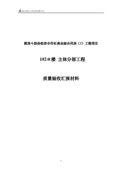 主体中间结构验收汇报材料