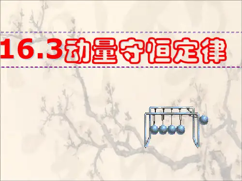 16.3动量守恒定律课件