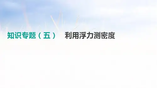 知识专题05 利用浮力测密度