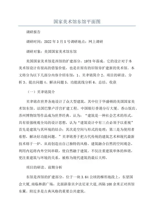 国家美术馆东馆平面图