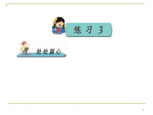 苏教版语文四年级上册练习3PPT课件
