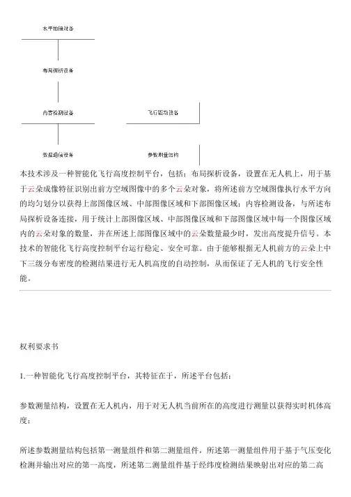 无人机智能化飞行高度控制平台的制作方法
