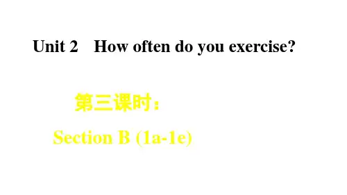 人教版(浙江)八年级上册英语课件： Unit2 Section B (1a-1e)(共16张PPT)
