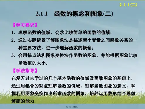 高中数学 第2章 函数2.1.1函数的概念和图象(二)配套课件 苏教版必修1